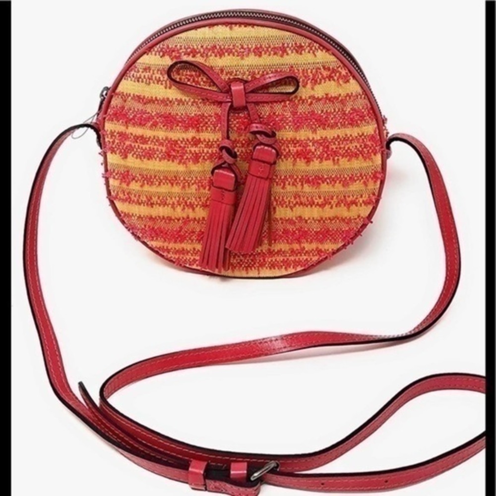 Patricia Nash Eve Woven Straw Canteen Crossbody